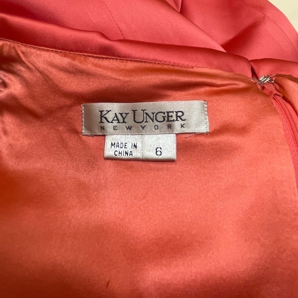 Kay Unger portrait collar stretch satin sheath dress - Picture 5 of 5